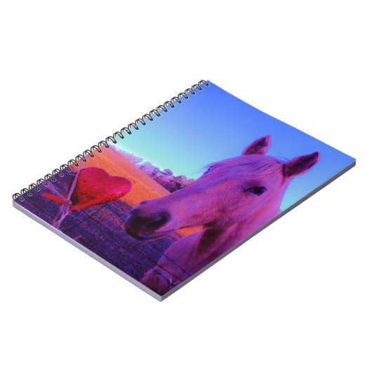 Bruin paard en rood hart notitieboek (Linkerzijde)