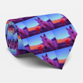 Bruin paard en rood hart stropdas (Opgerold)