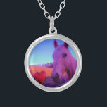 Bruin paard en rood hart zilver vergulden ketting<br><div class="desc">Brown Horse and Red Heart Foto van Sandy Closs. bruiloften,  hart,  harten,  paarden,  pony's,  pony's,  pony,  liefde,  valentijn,  Valentijnsdag.</div>