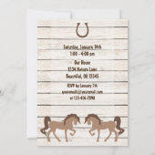  Bruin Paard en Schuur Hout Meisje Verjaardag Kaart (Achterkant)