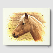 Bruin Paard Geel Zon Verjaardagsfeest Gastboek Gastenboek (Achterkant)