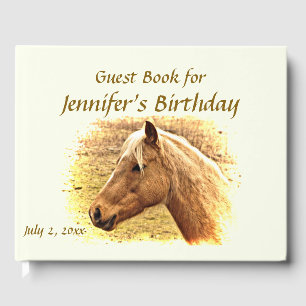 Bruin Paard Geel Zon Verjaardagsfeest Gastboek Gastenboek