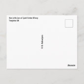 Bruin paard in Barn bij Epoch Estates Winery Briefkaart (Achterkant)