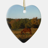 Bruin paard in de zon keramisch ornament (Rechts)