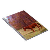 Bruin paard in een grasveld notitieboek (Rechterzijde)