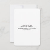 Bruin paard in een winterbos met sneeuwval bedankkaart (Achterkant)