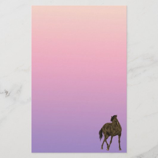 Bruin paard in windmolenpapier briefpapier (Voorkant)