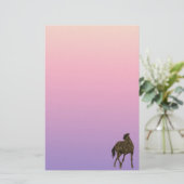 Bruin paard in windmolenpapier briefpapier (Staand voorkant)