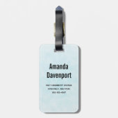  bruin paard lekt in gras bagagelabel (Achterkant verticaal)