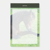  bruin paard lekt in gras post-it® notes (Voorkant)