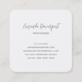 bruin paard lekt in gras vierkante visitekaartje (Achterkant)