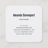  bruin paard lekt in gras vierkante visitekaartje (Achterkant)