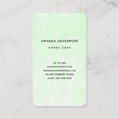  bruin paard lekt in gras visitekaartje (Achterkant)