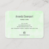  bruin paard lekt in gras visitekaartje (Achterkant)