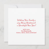 Bruin Paard met Boog Kerst Gepersonaliseerd Kaart (Achterkant)