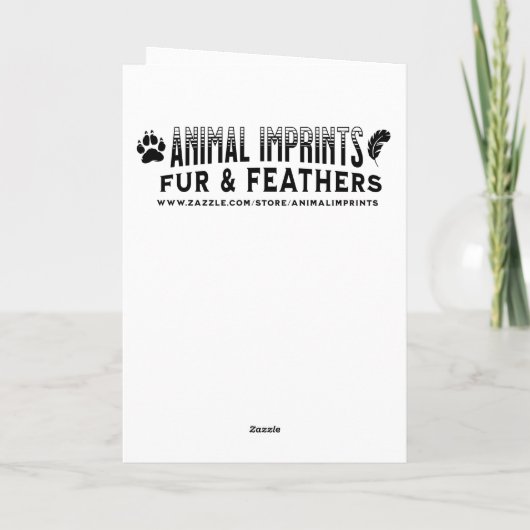  Bruin Paard met Boog Kerst Kaart (Achterkant)