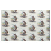 Bruin paard met Halter Stof (Fat Quarter)