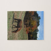 Bruin paard met herfst legpuzzel (Horizontaal)