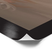 Bruin paard met rommelig haarschilderij perfect poster (Hoek)