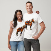 Bruin Paard Met Zadel T-shirt (Unisex)