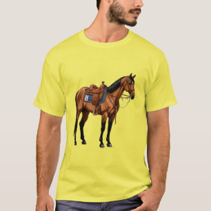 Bruin Paard Met Zadel T-shirt