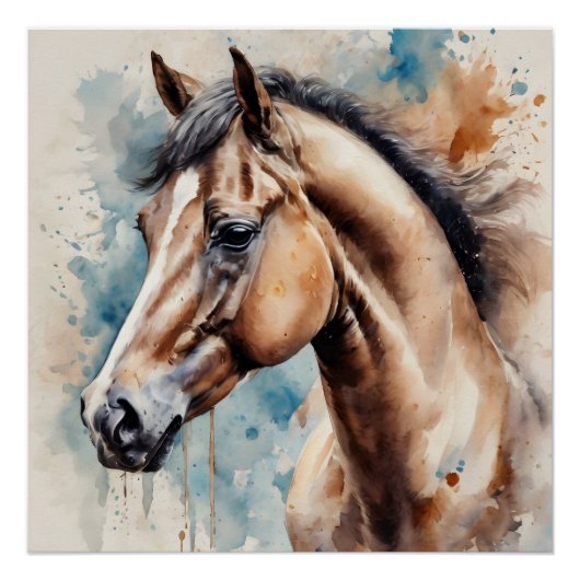 Bruin Paard nr. 6 Perfect Poster (Voorkant)