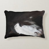 Bruin paard op Boerderij Gewoon een meisje dat van Accent Kussen (Voorkant)