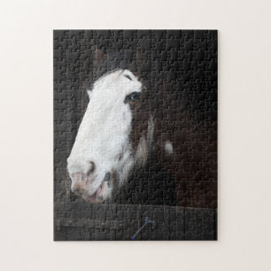 Bruin paard op Boerderij Gewoon een meisje dat van Legpuzzel