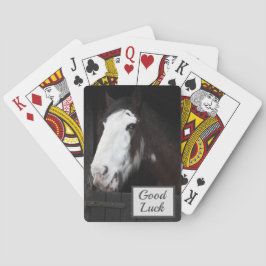 Bruin paard op Boerderij Pokerkaarten