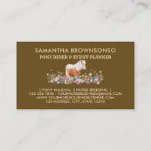 Bruin Paard Pony Ride Walk Ras Boerderij Visitekaartje (Achterkant)