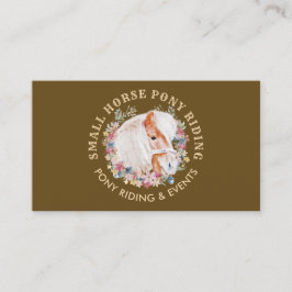 Bruin Paard Pony Ride Walk Ras Boerderij Visitekaartje