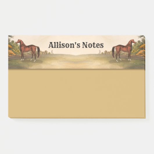 Bruin Paard Post-it® Notes (Voorkant)