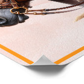 Bruin paard poster (Hoek)