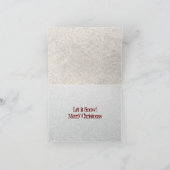 Bruin paard Rolling Sneeuwdagkaart Feestdagen Kaart (Binnen)