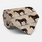 Bruin paard stropdas (Opgerold)