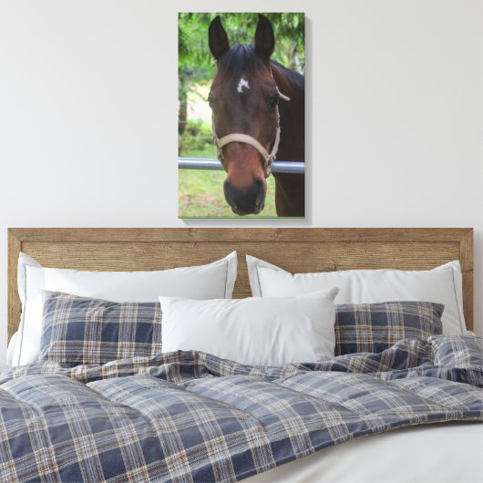 Bruin Paard Verpakt Canvas (Insitu (Slaapkamer))