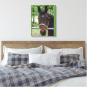 Bruin Paard Verpakt Canvas Afdruk (Insitu (Slaapkamer))