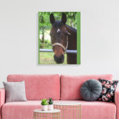 Bruin Paard Verpakt Canvas Afdruk (Insitu (Woonkamer))