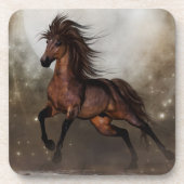 Bruin Paardenkurk Onderzetter (Voorkant)