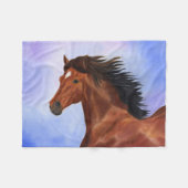 Bruin Paardenvlies Fleece Deken (Voorkant (Horizontaal))