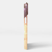  bruin paars geometrisch patroon Monogram iPhone Hoesje (Rechterkant)