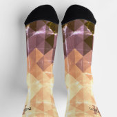  bruin paars geometrisch patroon Monogram Sokken (Top)