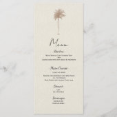  Bruin Palm Tree Beach Wedding Menu (Voorkant)