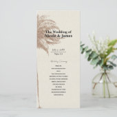  Bruin Palm Tree Beach Wedding Programma (Staand voorkant)