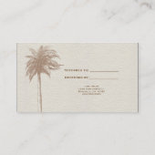  bruin palmboomstrand Verwijs een vriend Aanbevelingskaartje (Achterkant)