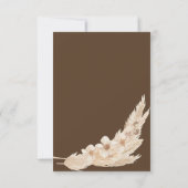 Bruin Pampas Grass Teddy Bear Dank je Kaart (Achterkant)