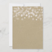 Bruin Papier Eenvoudige Rustieke Huwelijksuitnodig Kaart (Achterkant)