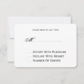 Bruin papier geïnspireerd wit breedbeeld RSVP (Achterkant)