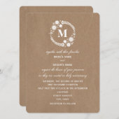 Bruin papier geïnspireerd wit reukmonoklonaal kaart (Voorkant / Achterkant)