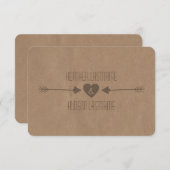 Bruin papier geïnspireerde bruine pijlen bespaart  save the date (Voorkant / Achterkant)